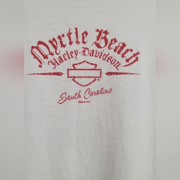 Harley-Davidson White Tee with American Flag Graphic โ Size XL - Picture 5 of 5